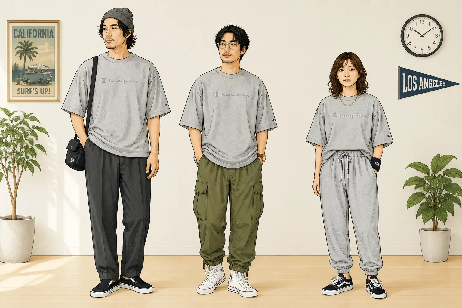 コーデ全体イメージ(タップで各モデル)