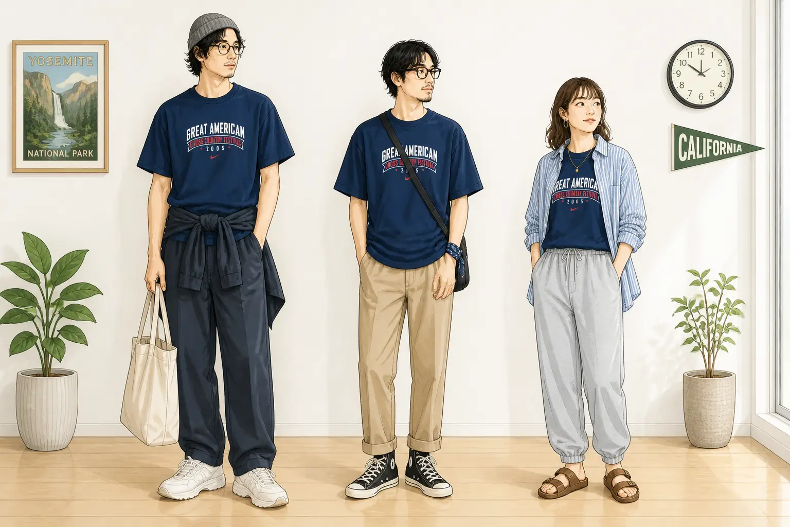 コーデ全体イメージ(タップで各モデル)