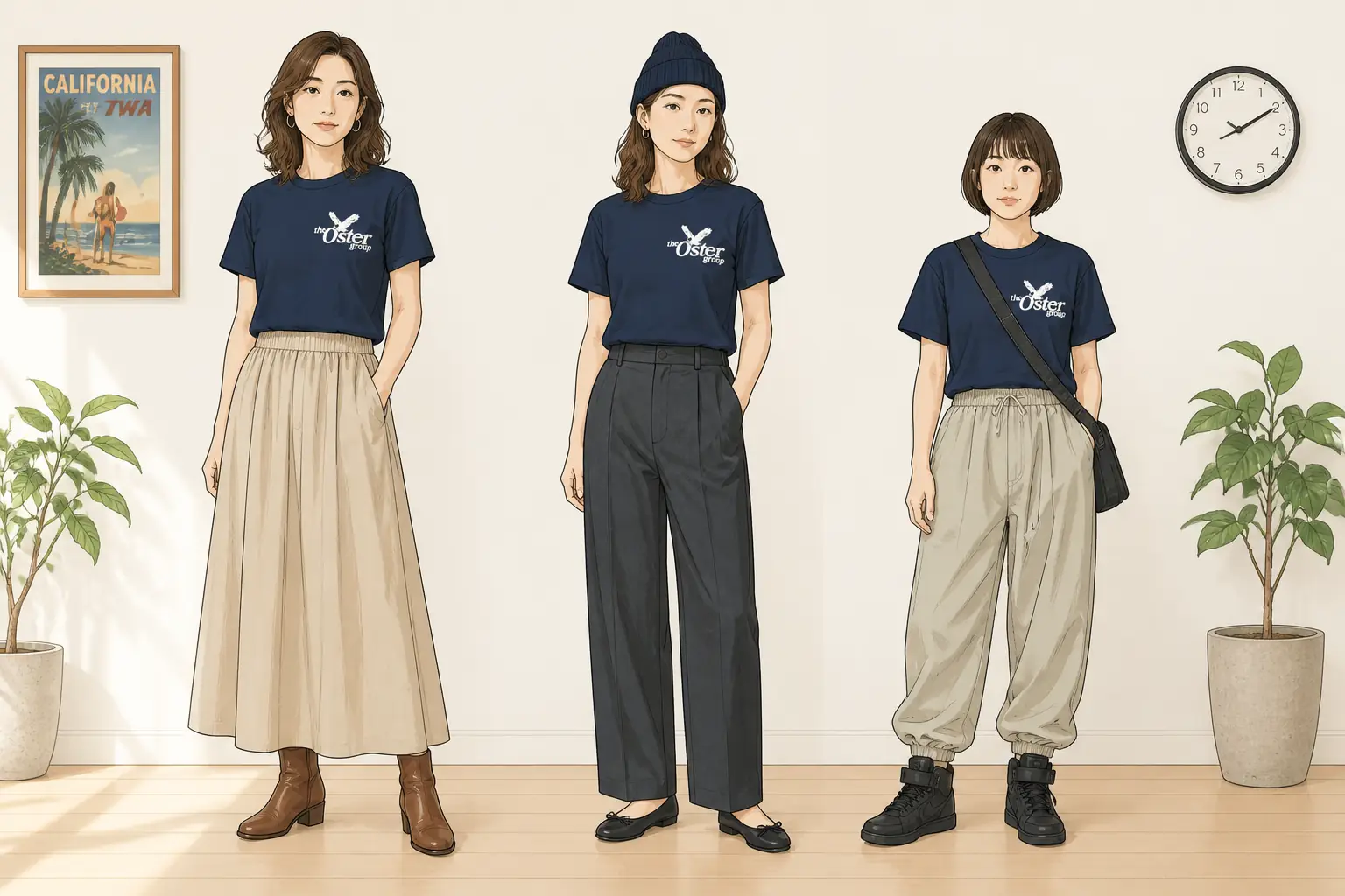 コーデ全体イメージ(タップで各モデル)