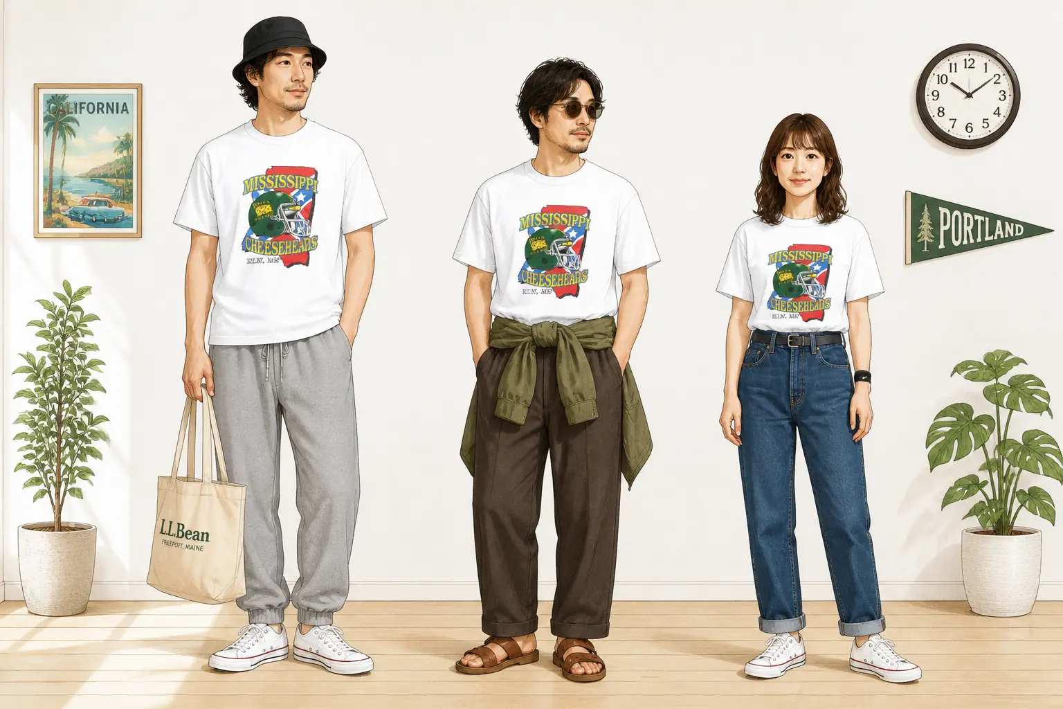 コーデ全体イメージ(タップで各モデル)