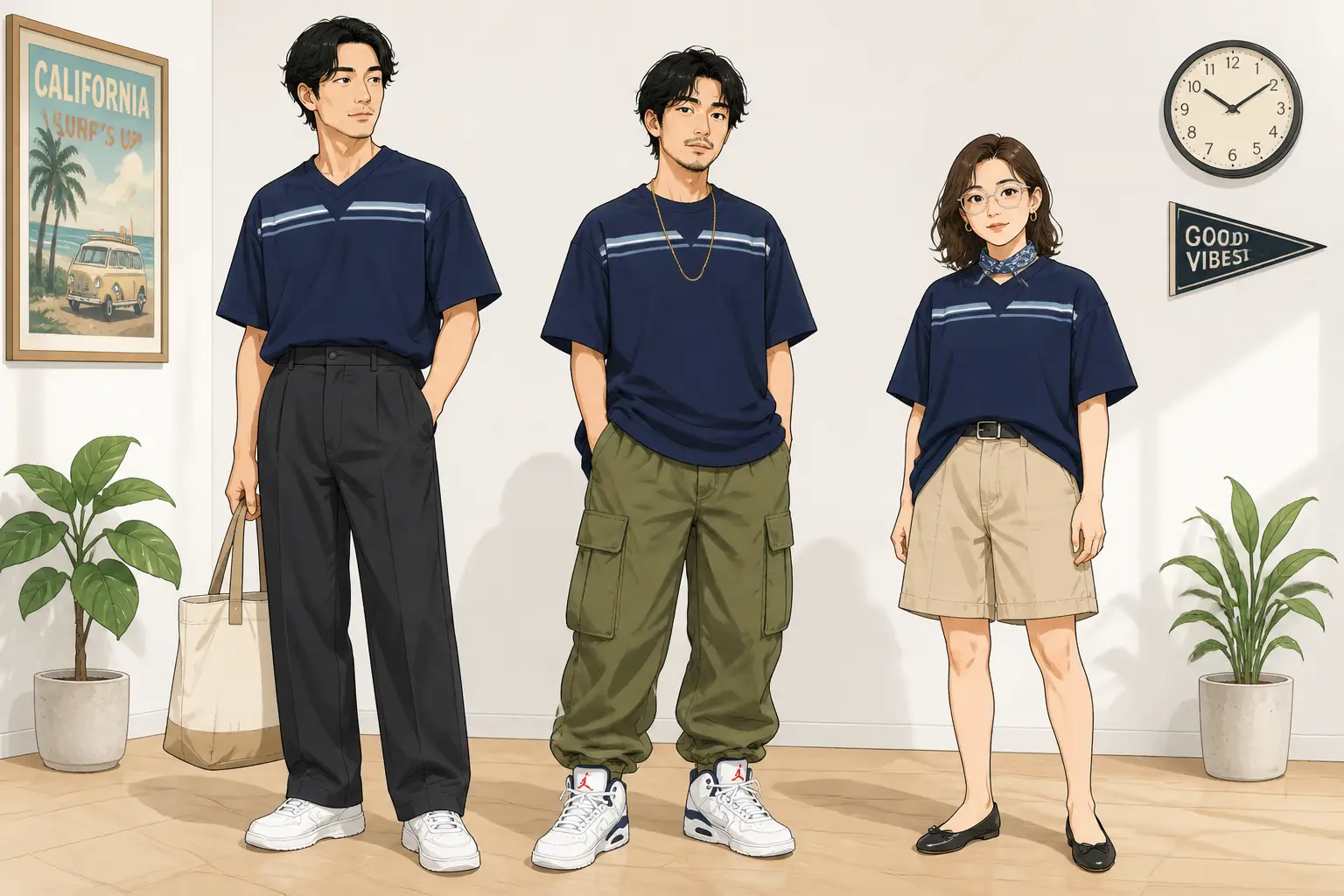 コーデ全体イメージ(タップで各モデル)