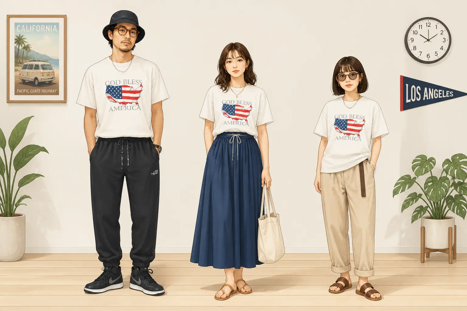 コーデ全体イメージ(タップで各モデル)