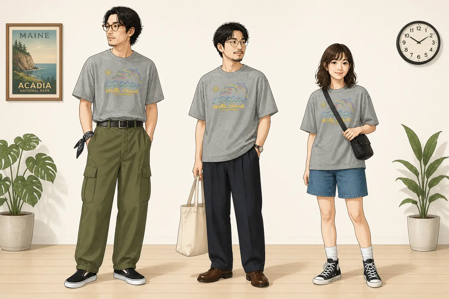 コーデ全体イメージ(タップで各モデル)