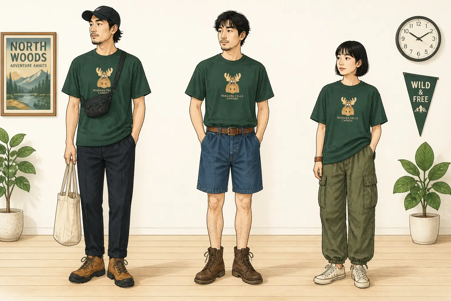 コーデ全体イメージ(タップで各モデル)