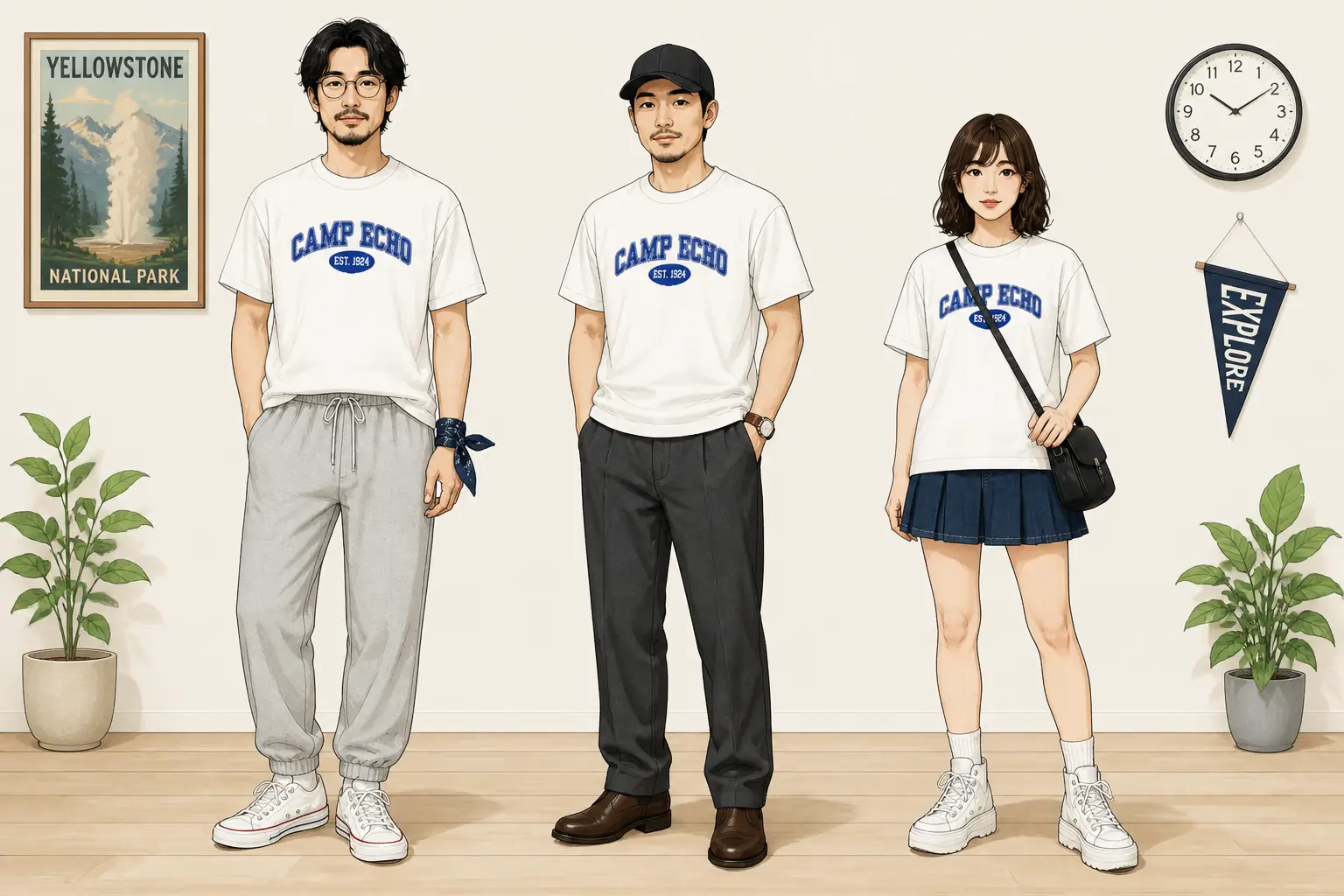 コーデ全体イメージ(タップで各モデル)