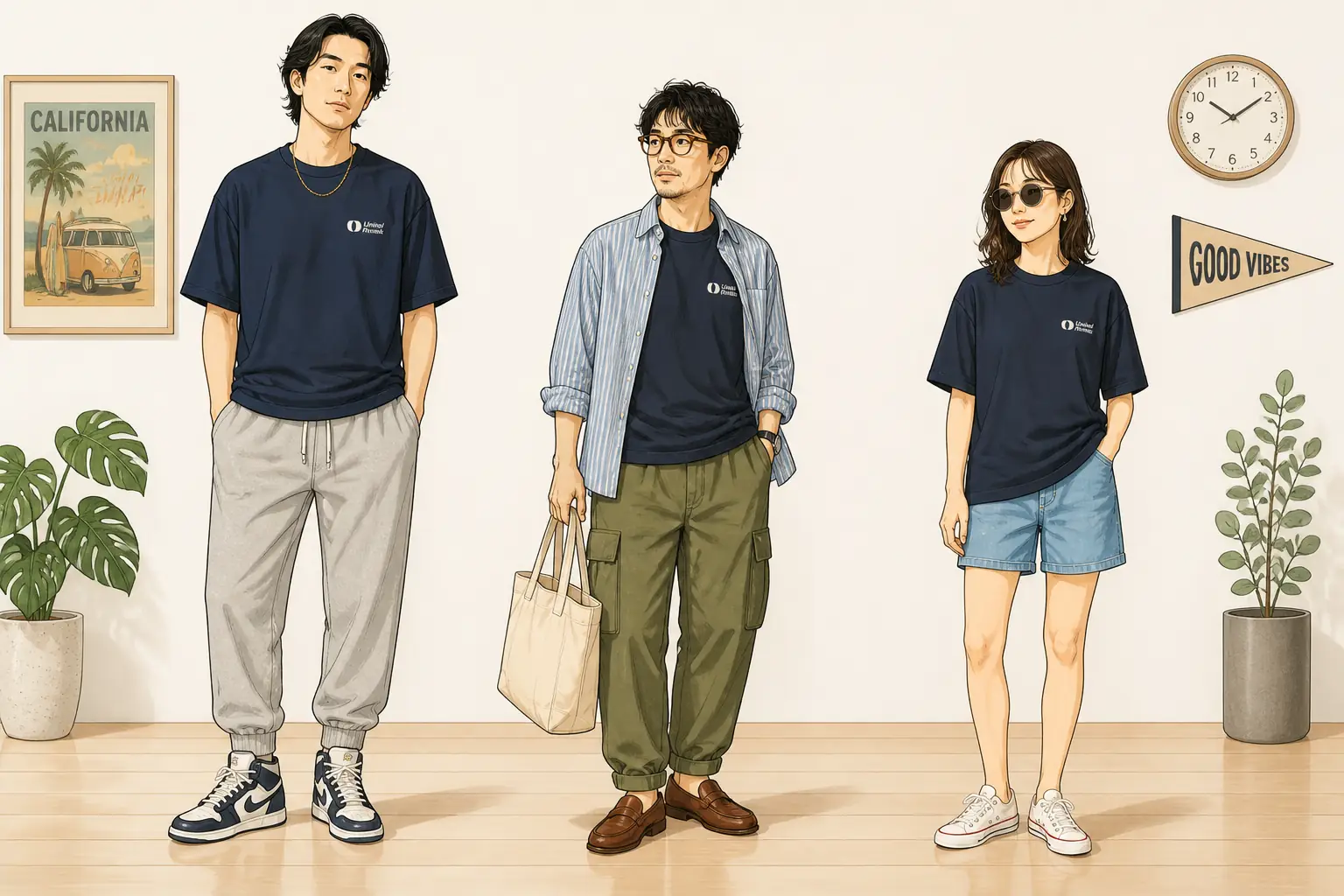 コーデ全体イメージ(タップで各モデル)