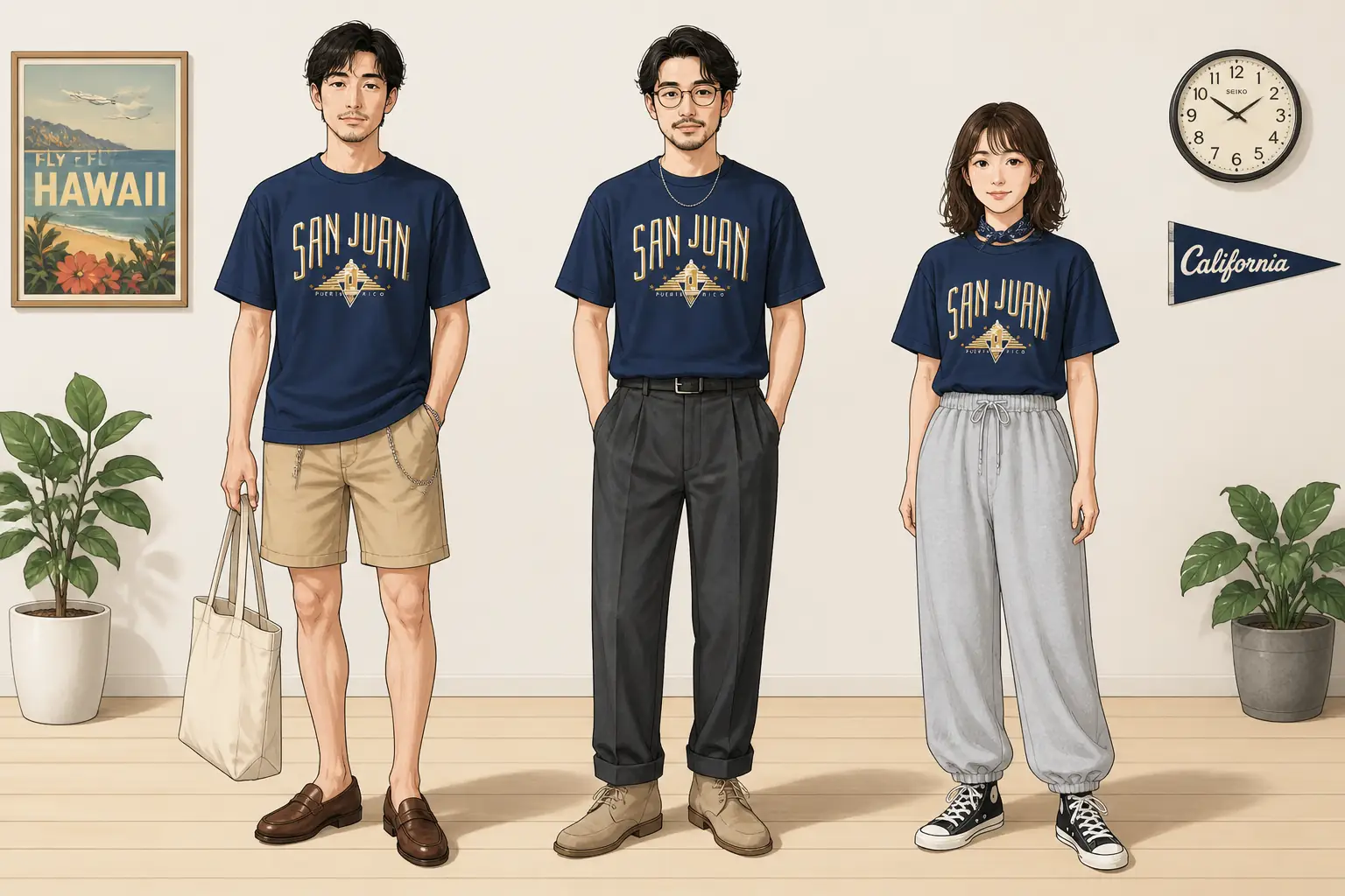 コーデ全体イメージ(タップで各モデル)