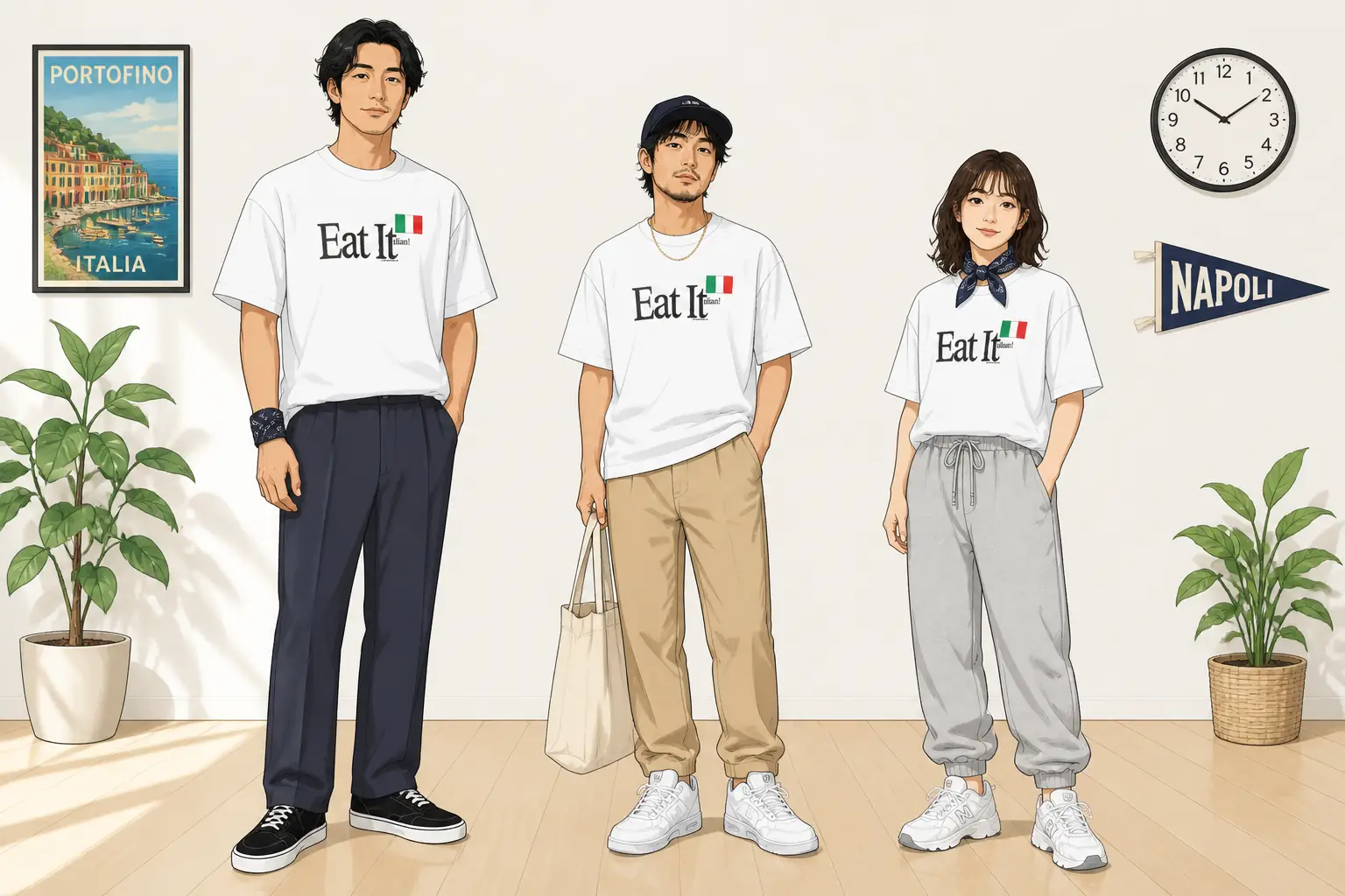 コーデ全体イメージ(タップで各モデル)