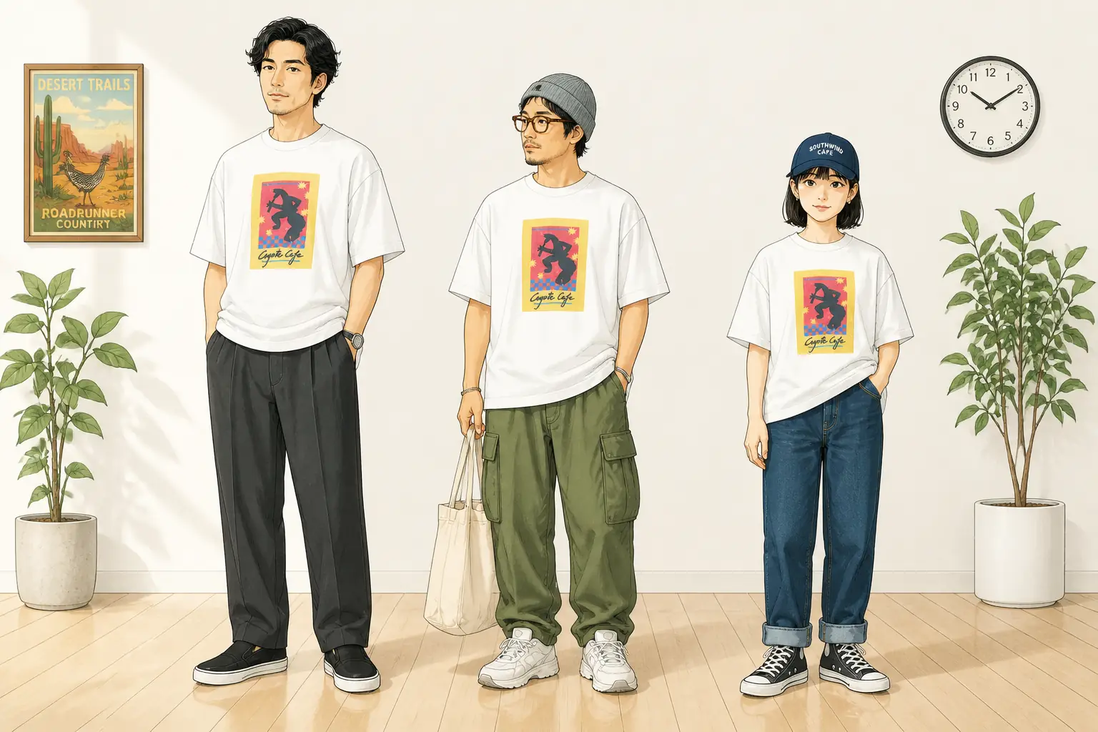コーデ全体イメージ(タップで各モデル)