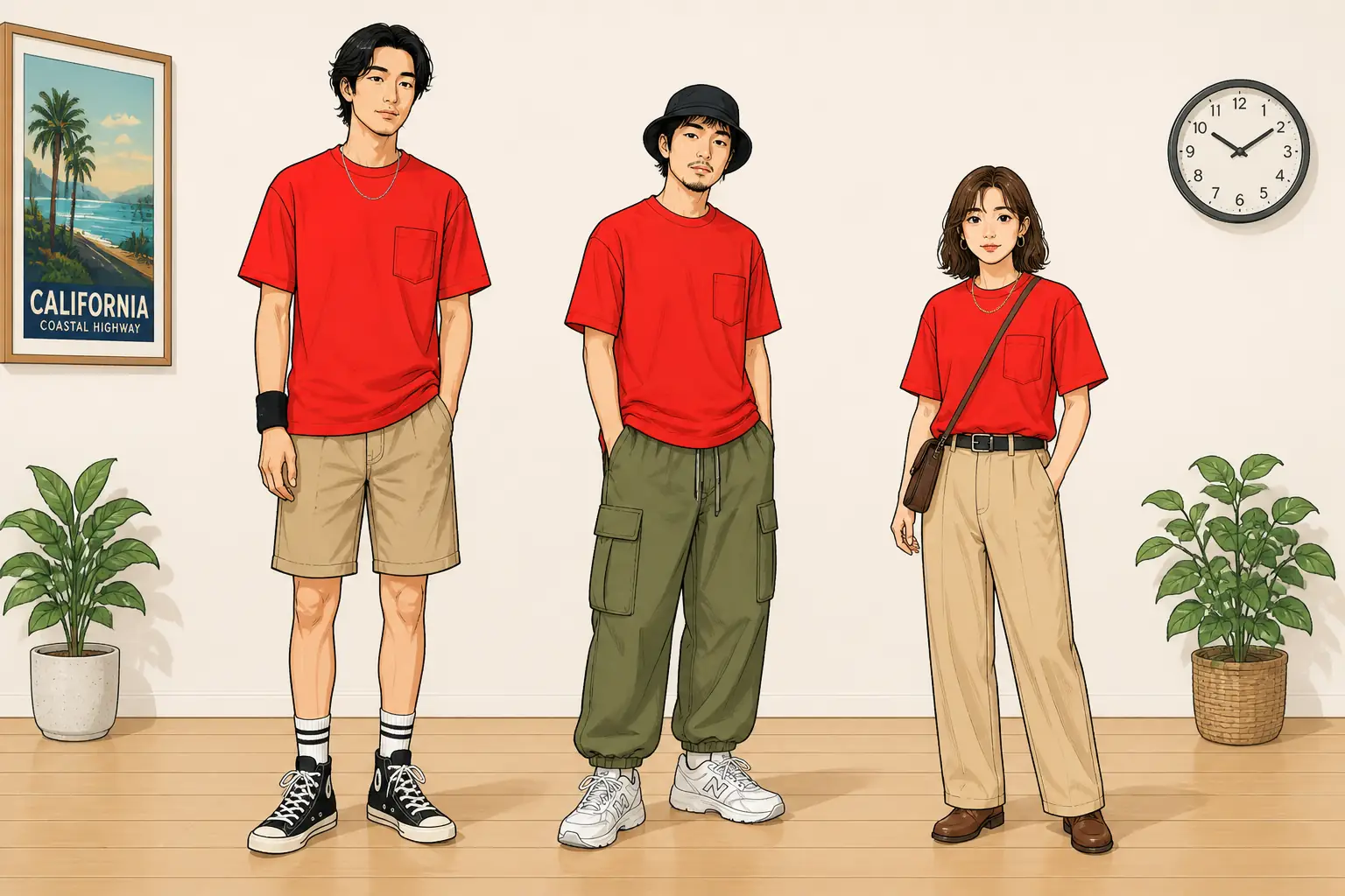 コーデ全体イメージ(タップで各モデル)