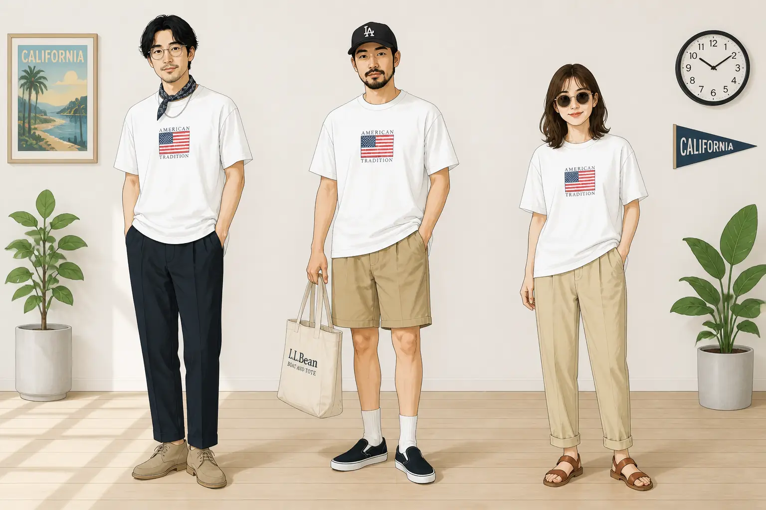 コーデ全体イメージ(タップで各モデル)