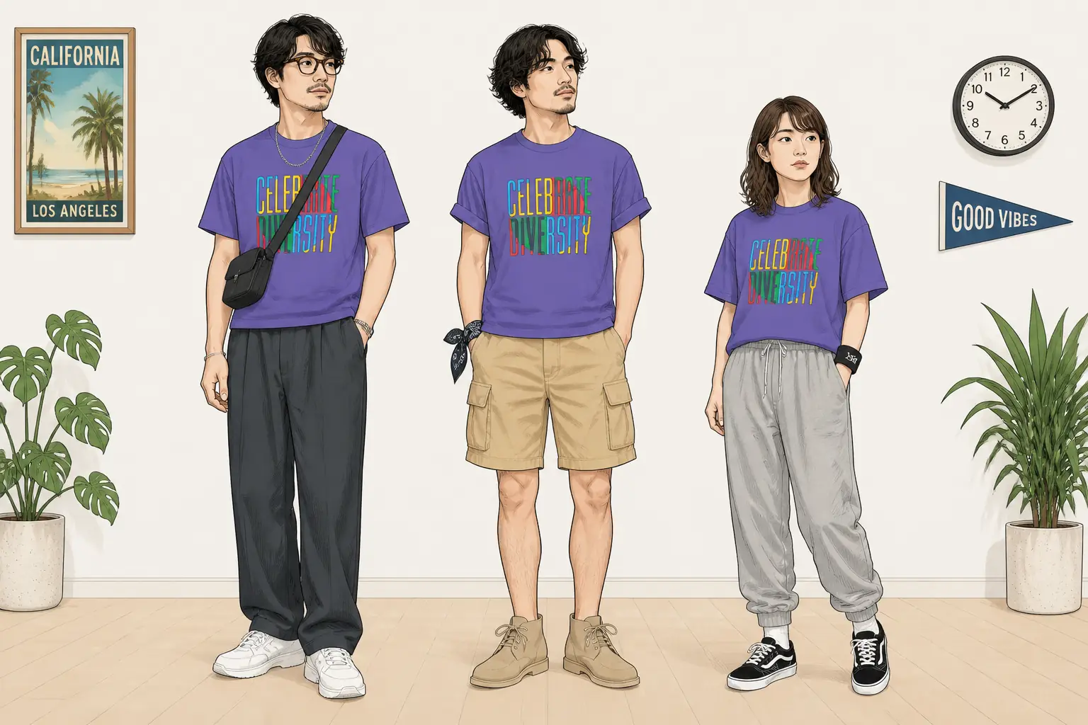 コーデ全体イメージ(タップで各モデル)