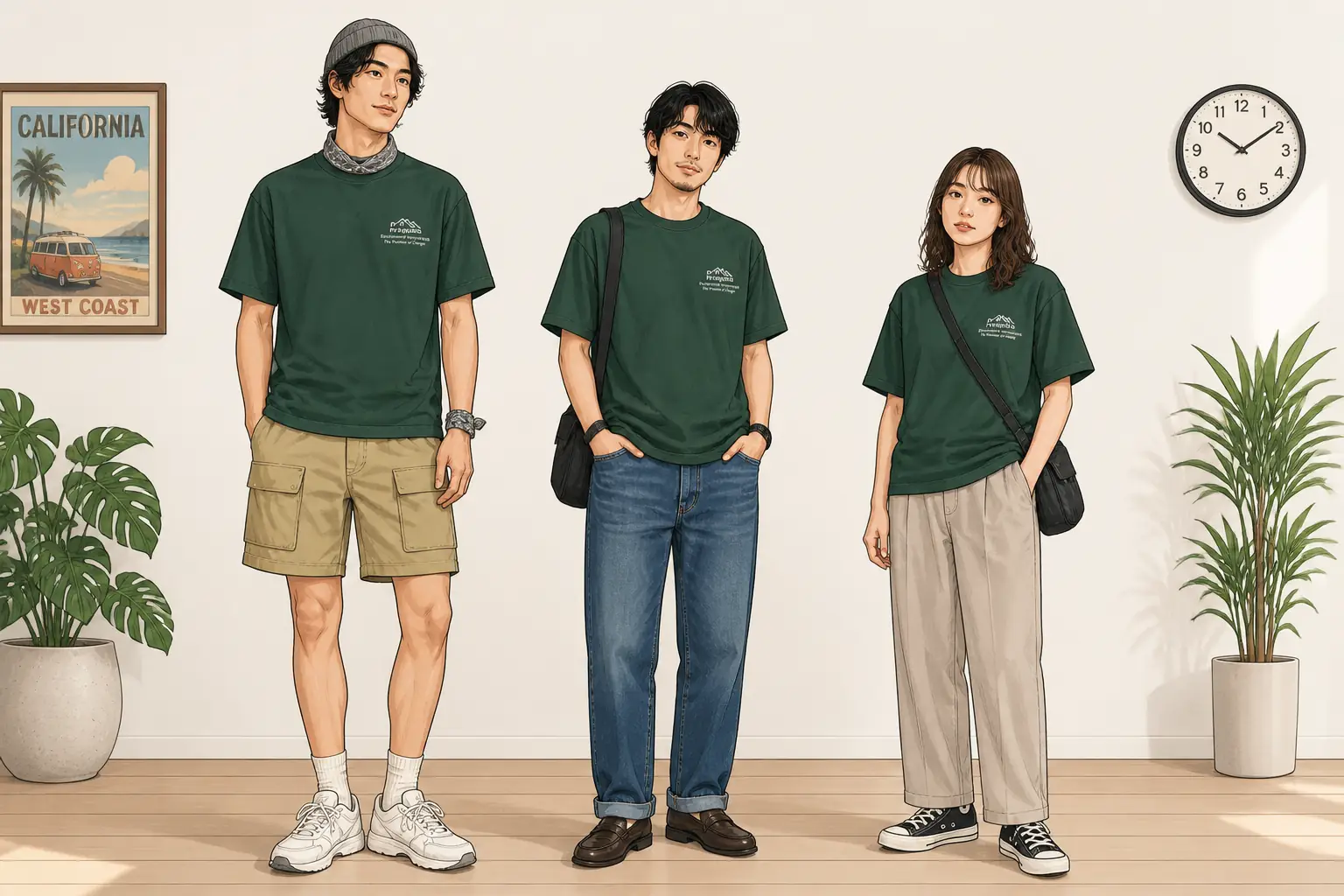 コーデ全体イメージ(タップで各モデル)