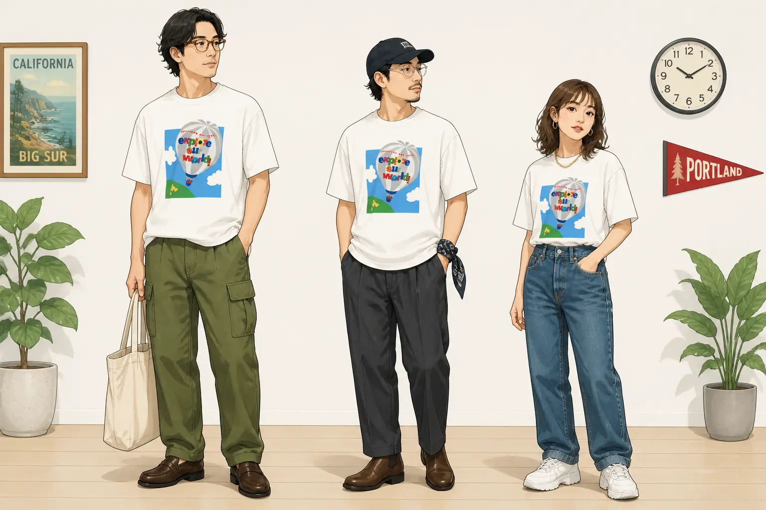 コーデ全体イメージ(タップで各モデル)