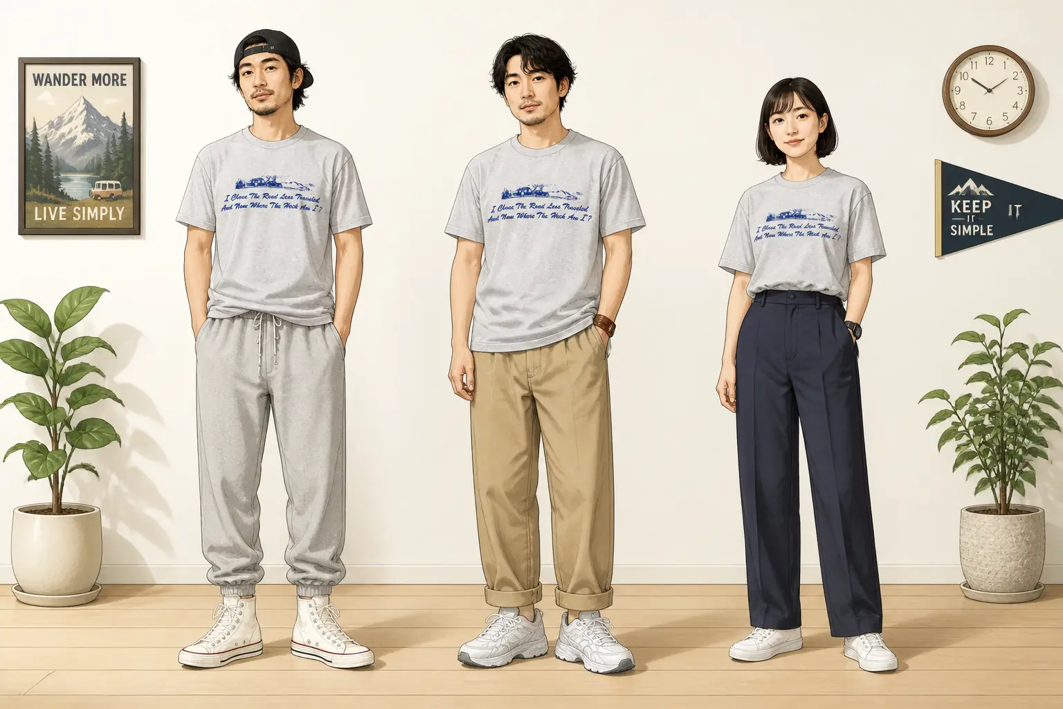 コーデ全体イメージ(タップで各モデル)