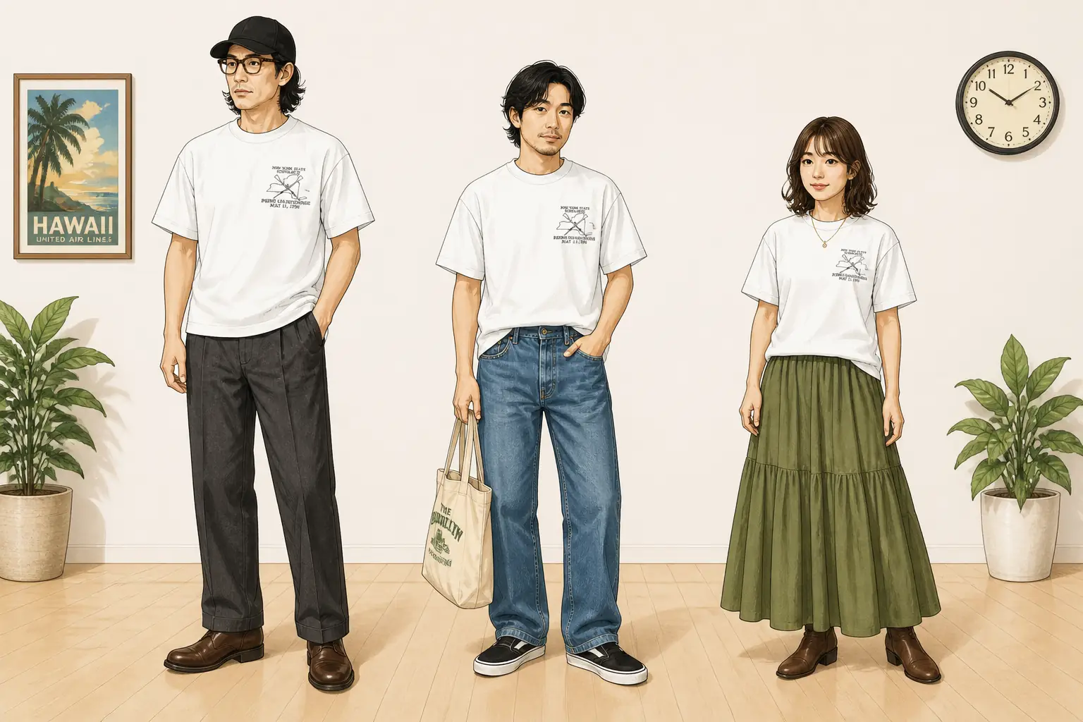 コーデ全体イメージ(タップで各モデル)
