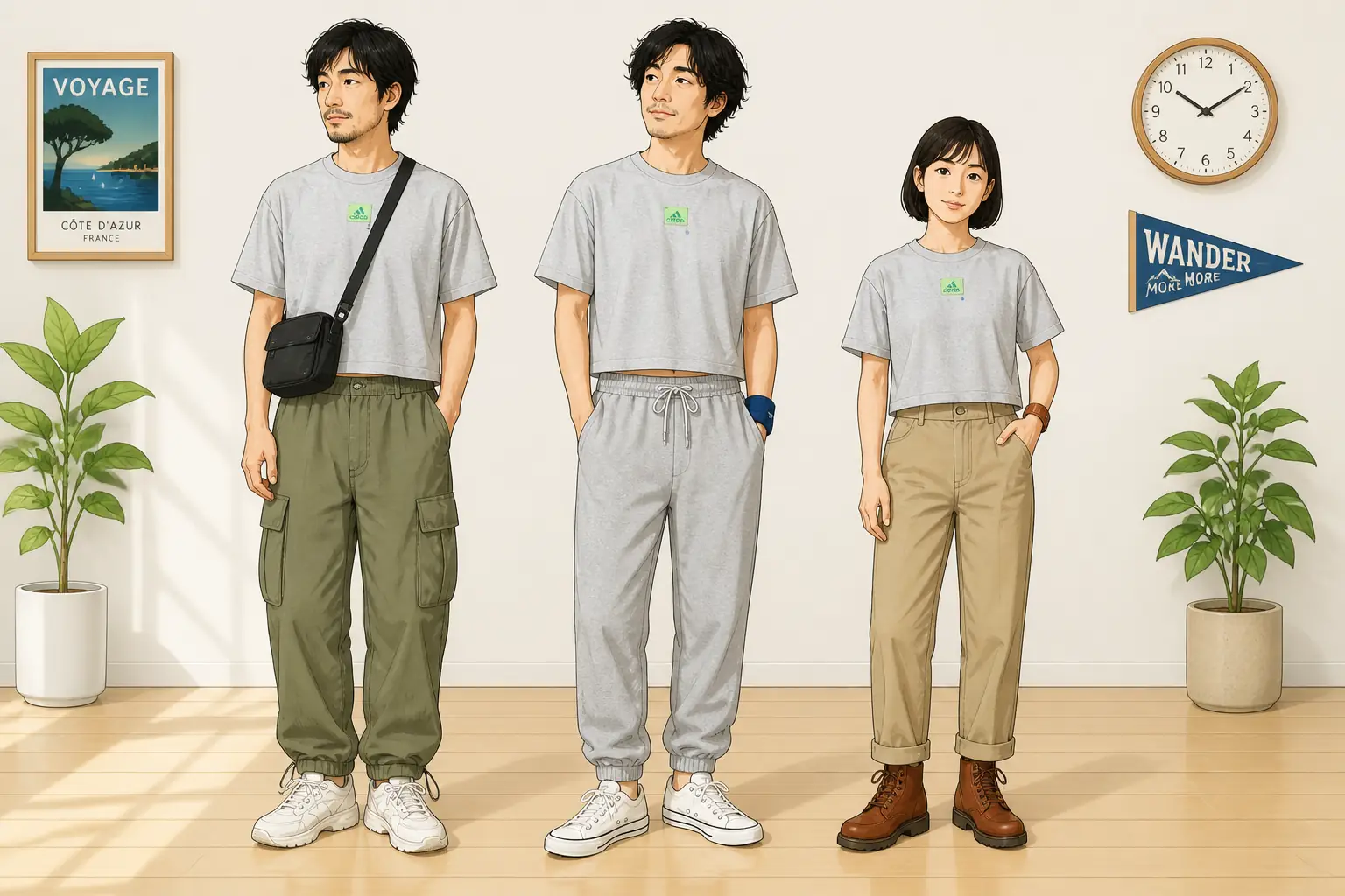 コーデ全体イメージ(タップで各モデル)