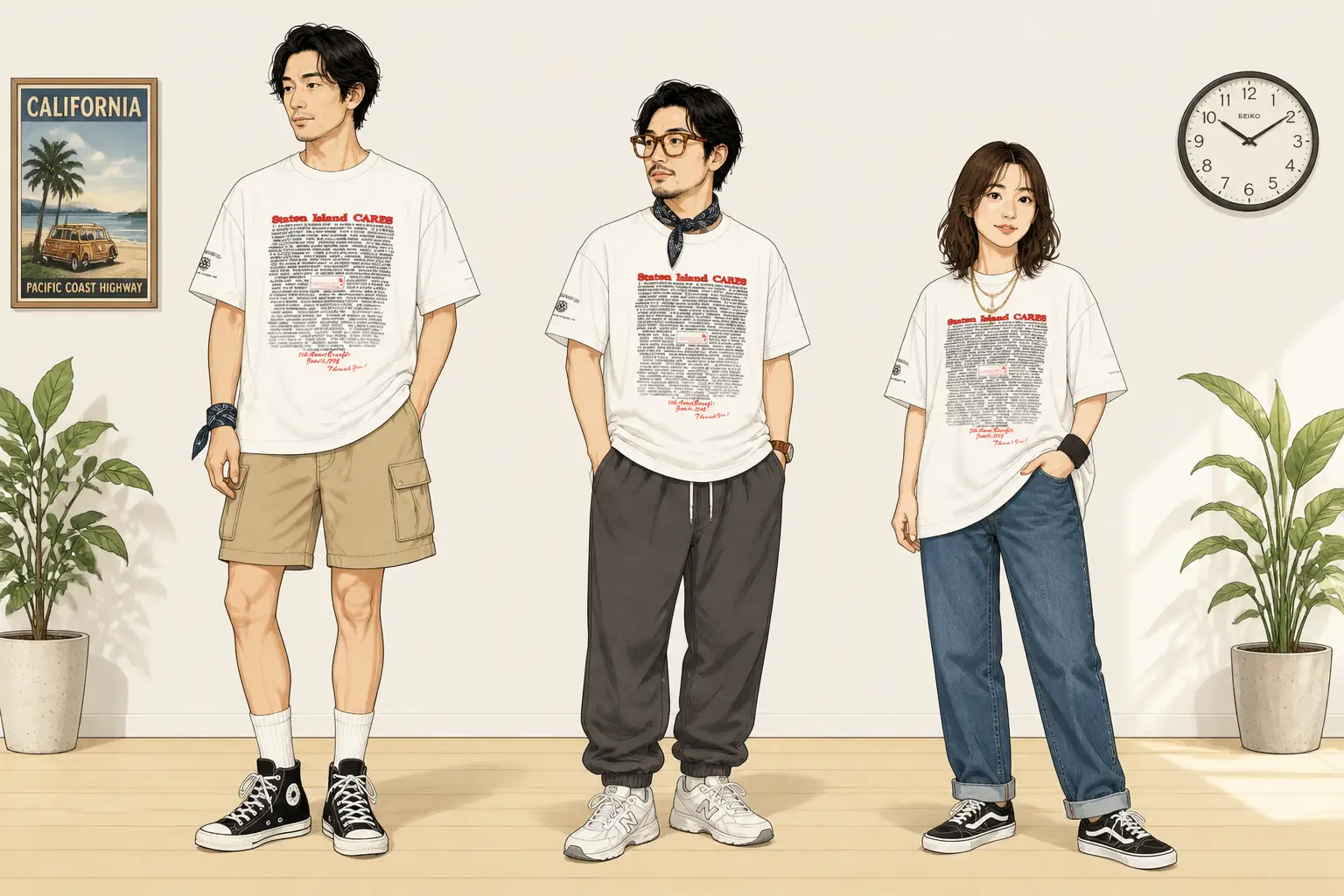 コーデ全体イメージ(タップで各モデル)