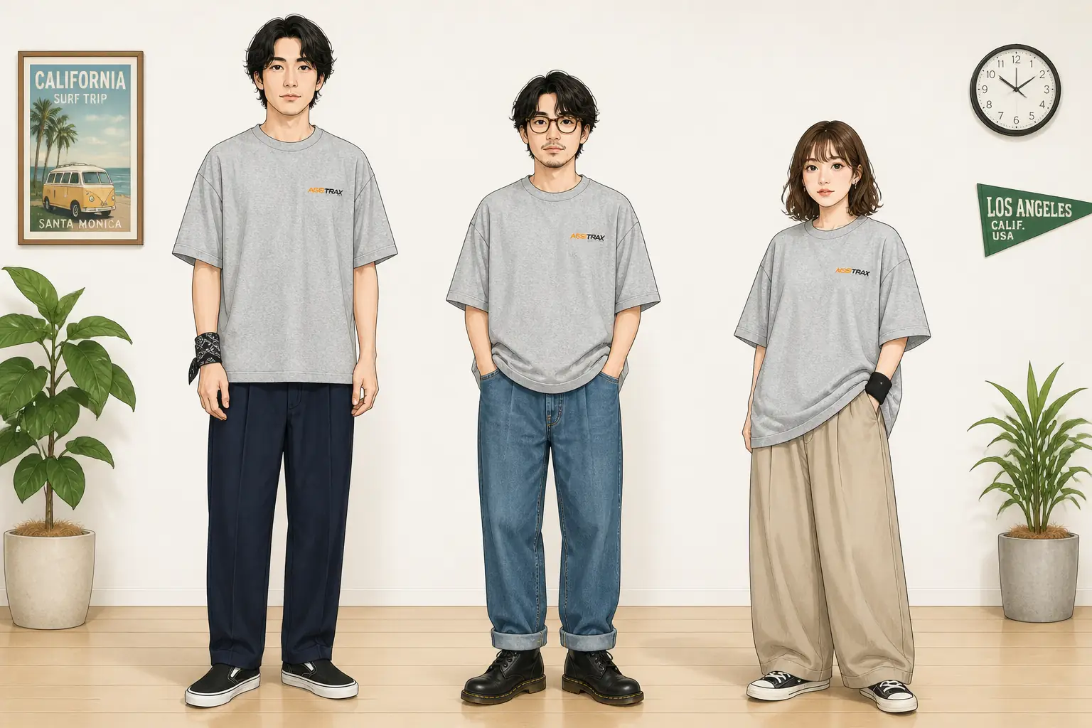 コーデ全体イメージ(タップで各モデル)