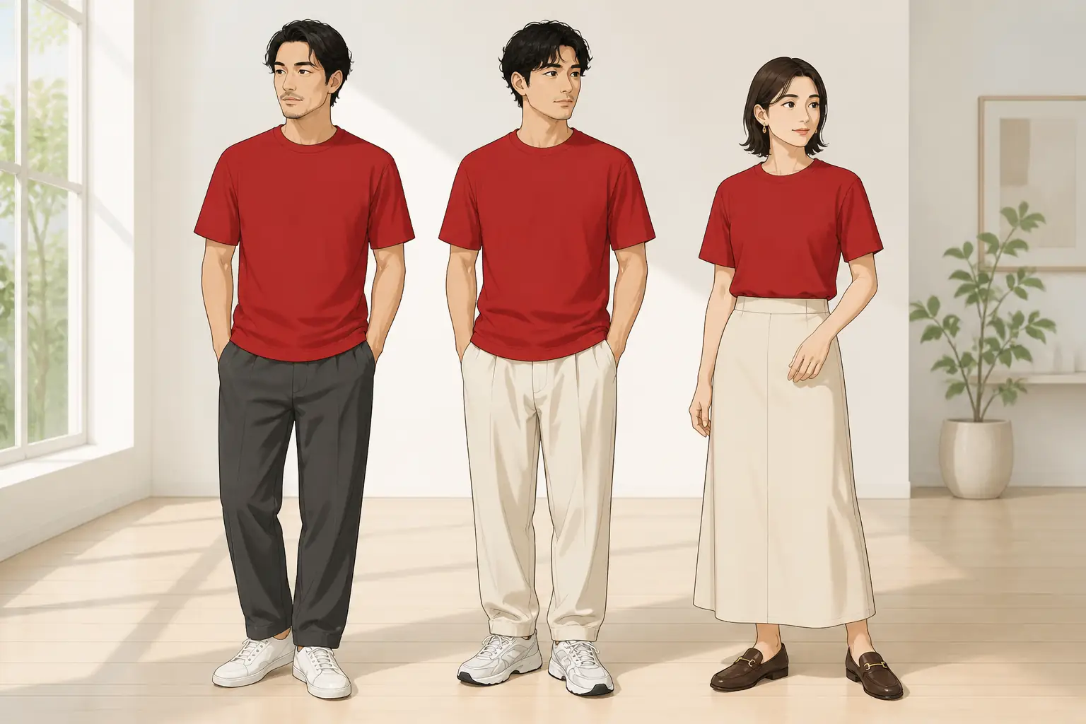 コーデ全体イメージ(タップで各モデル)