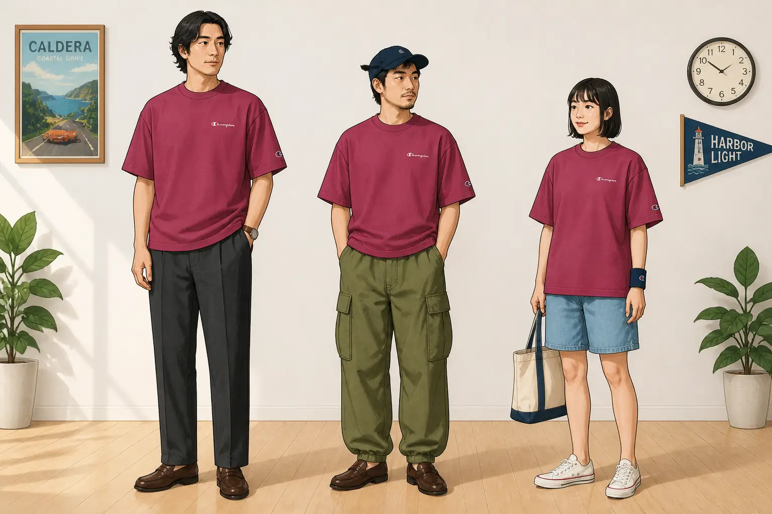 コーデ全体イメージ(タップで各モデル)