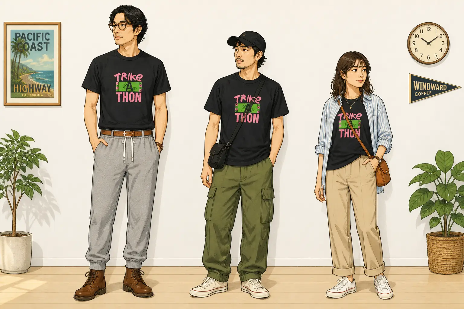 コーデ全体イメージ(タップで各モデル)