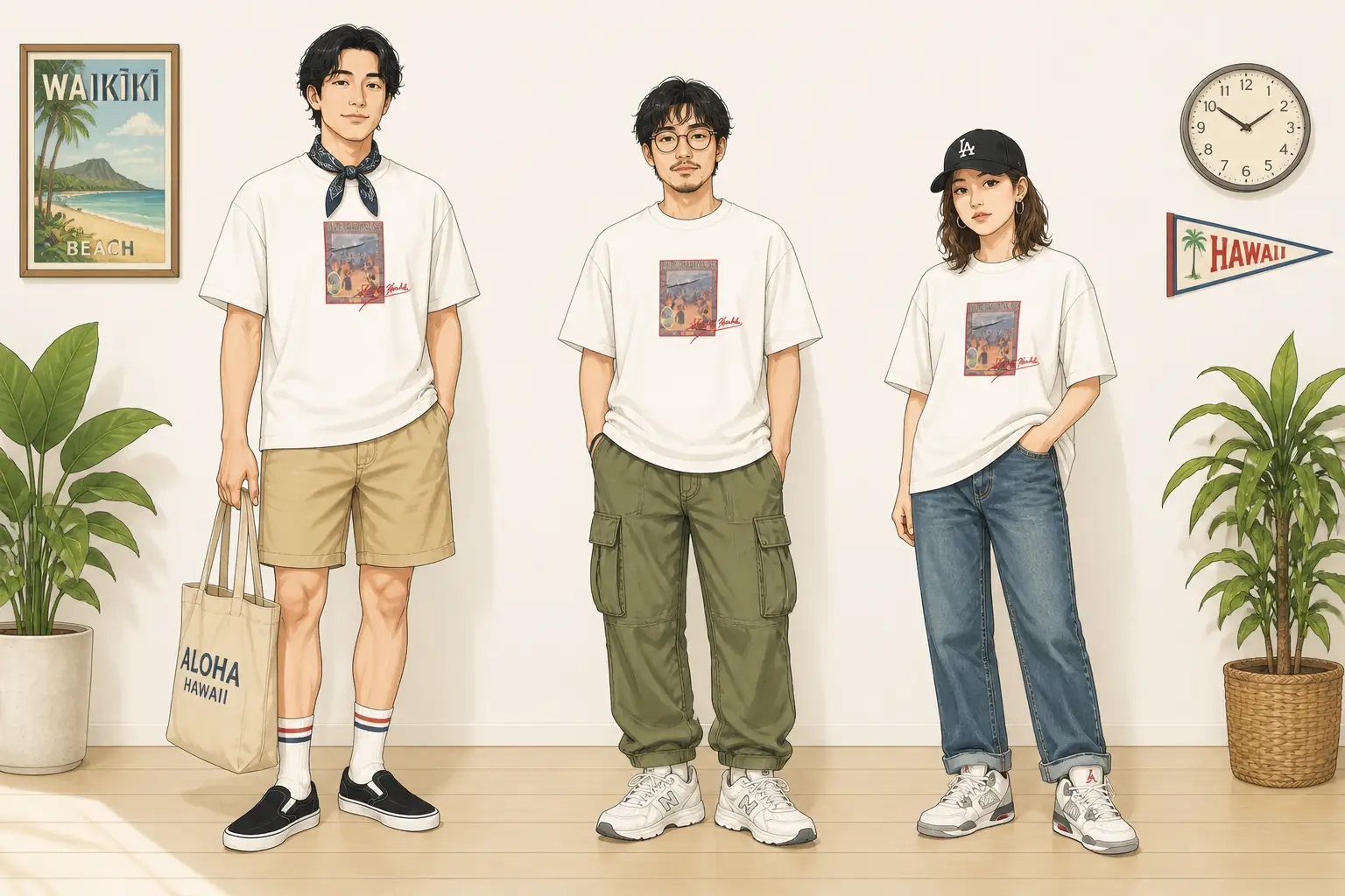 コーデ全体イメージ(タップで各モデル)