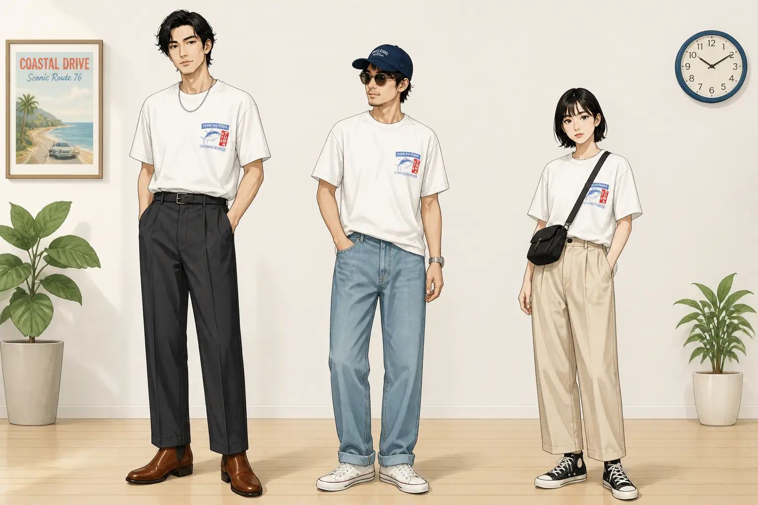 コーデ全体イメージ(タップで各モデル)
