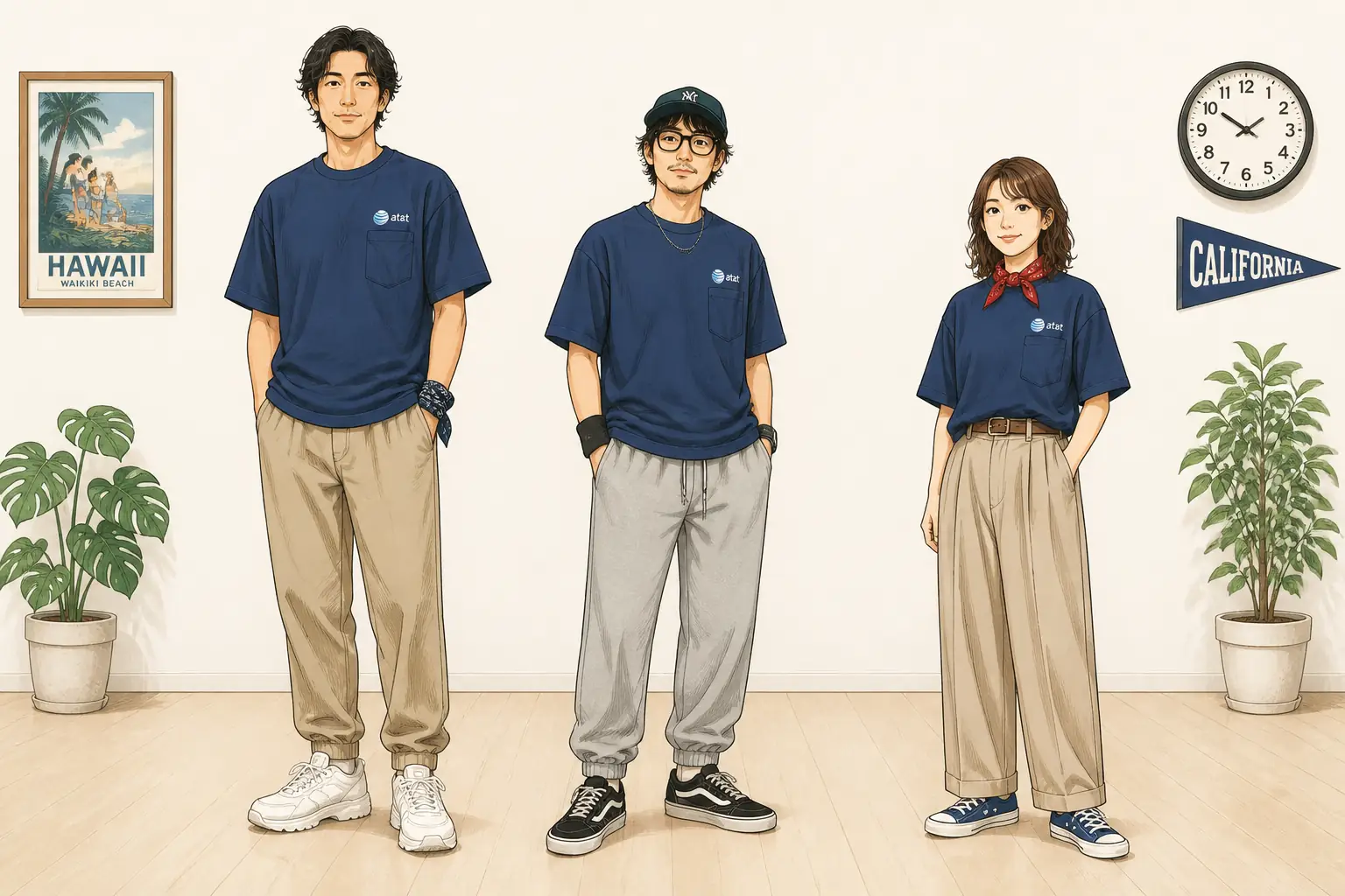 コーデ全体イメージ(タップで各モデル)