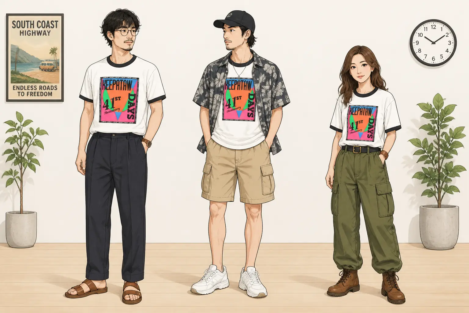 コーデ全体イメージ(タップで各モデル)