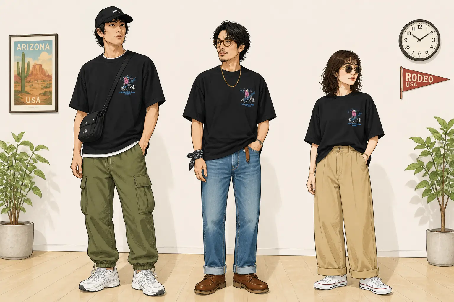 コーデ全体イメージ(タップで各モデル)