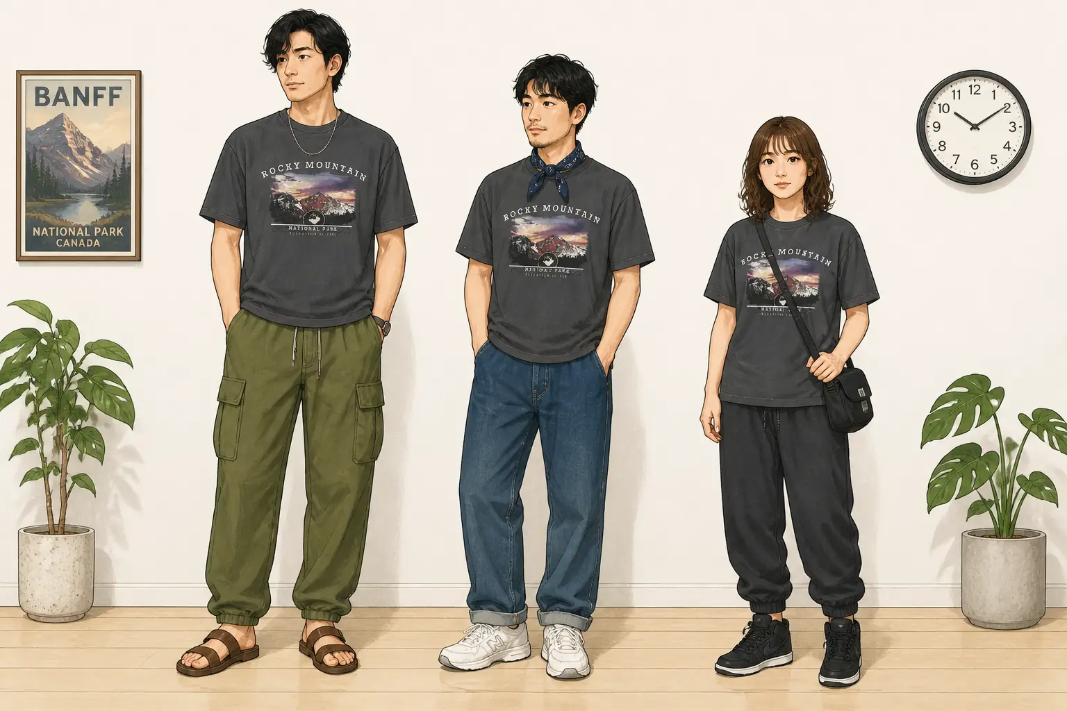 コーデ全体イメージ(タップで各モデル)