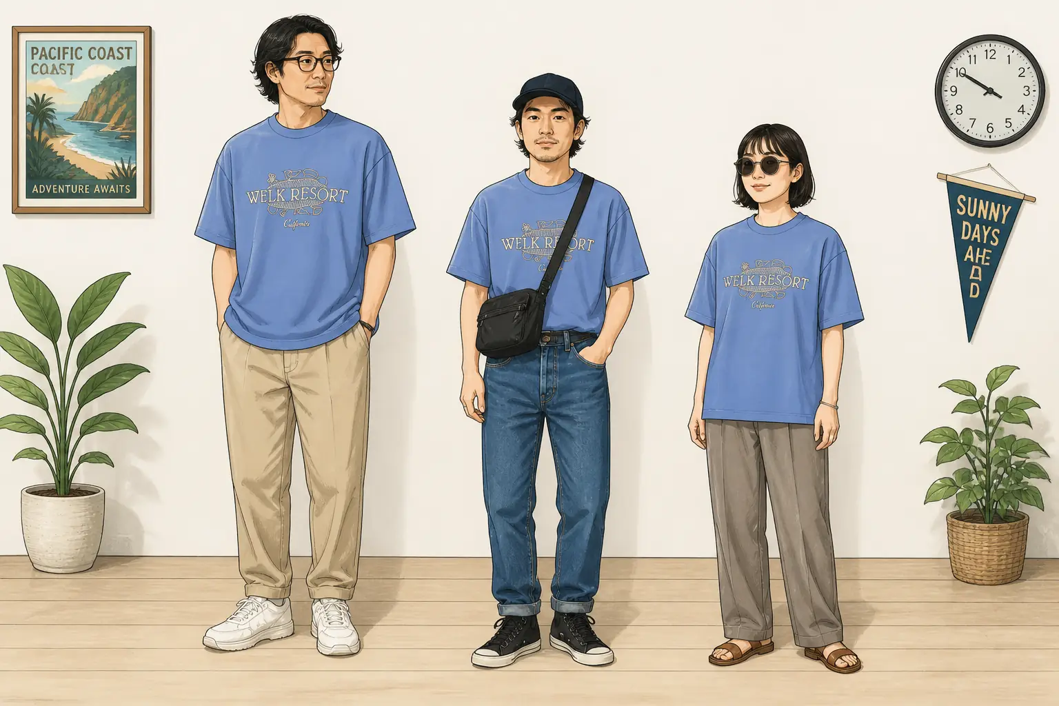 コーデ全体イメージ(タップで各モデル)