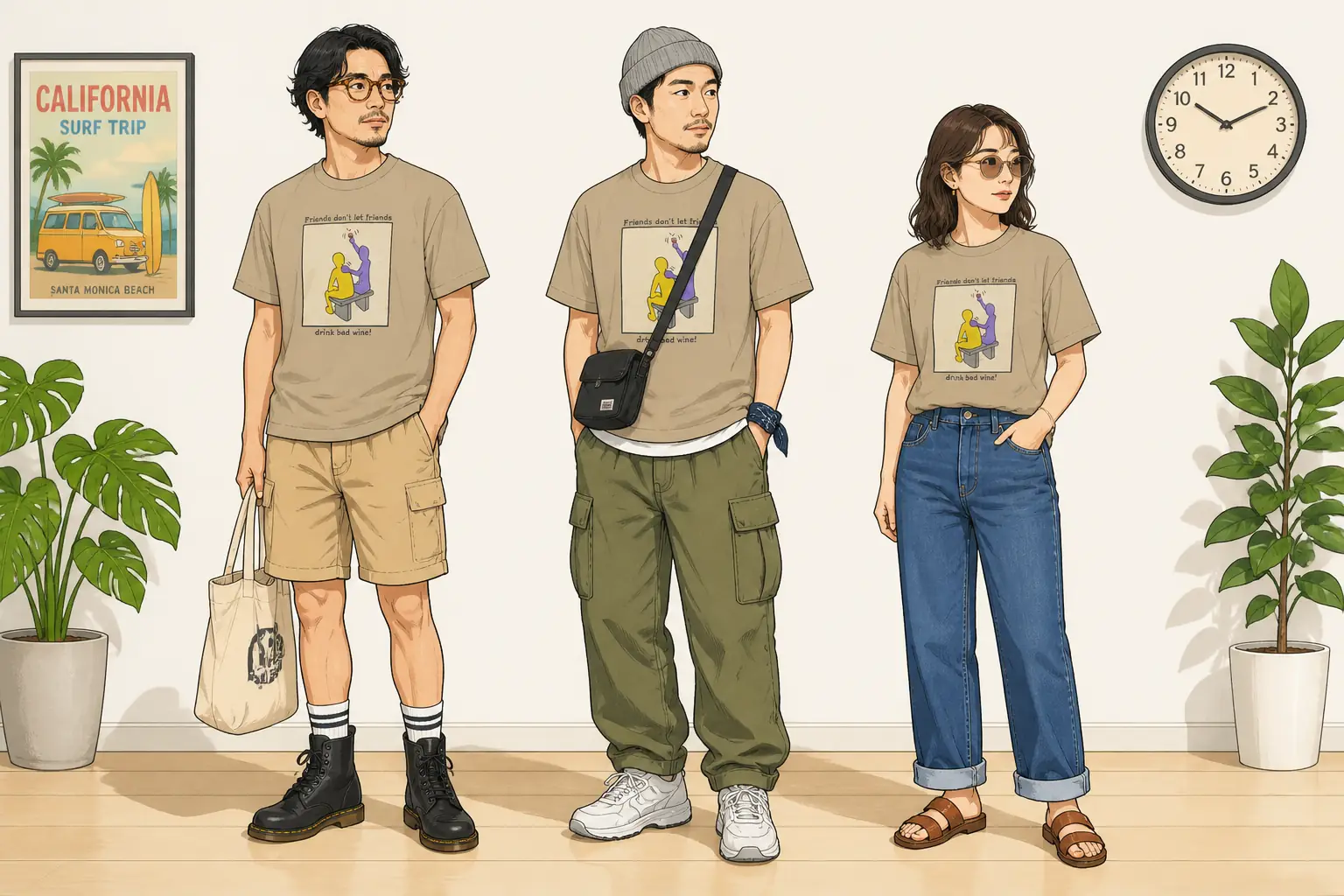 コーデ全体イメージ(タップで各モデル)