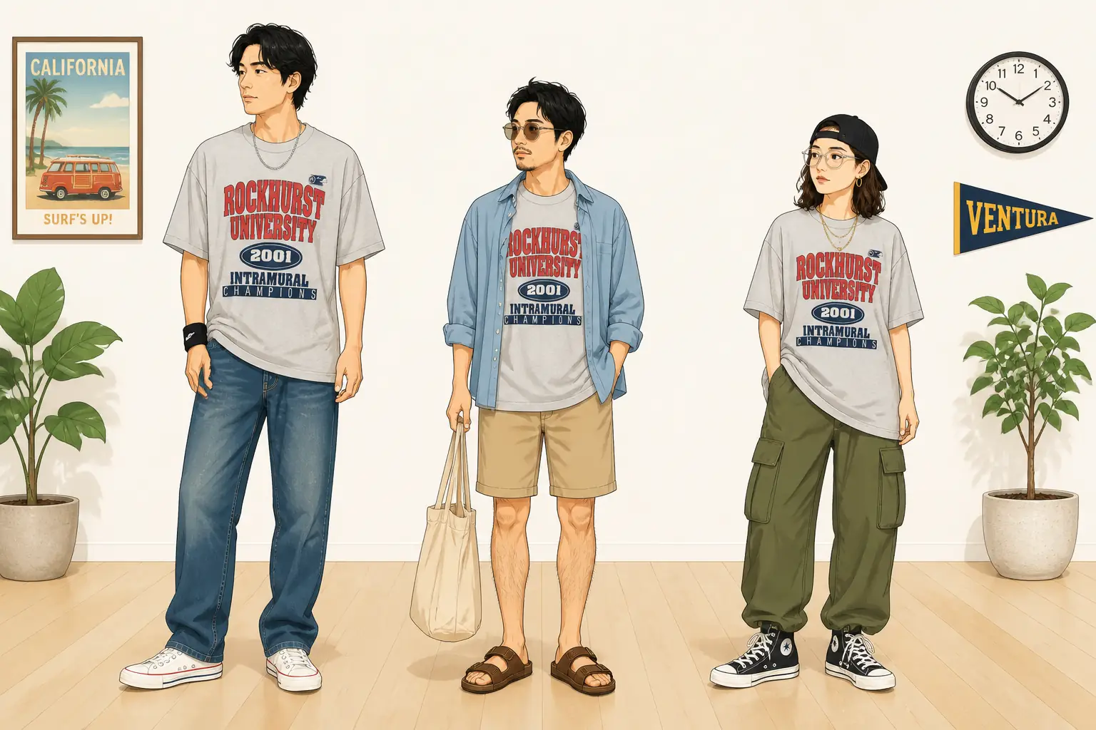 コーデ全体イメージ(タップで各モデル)