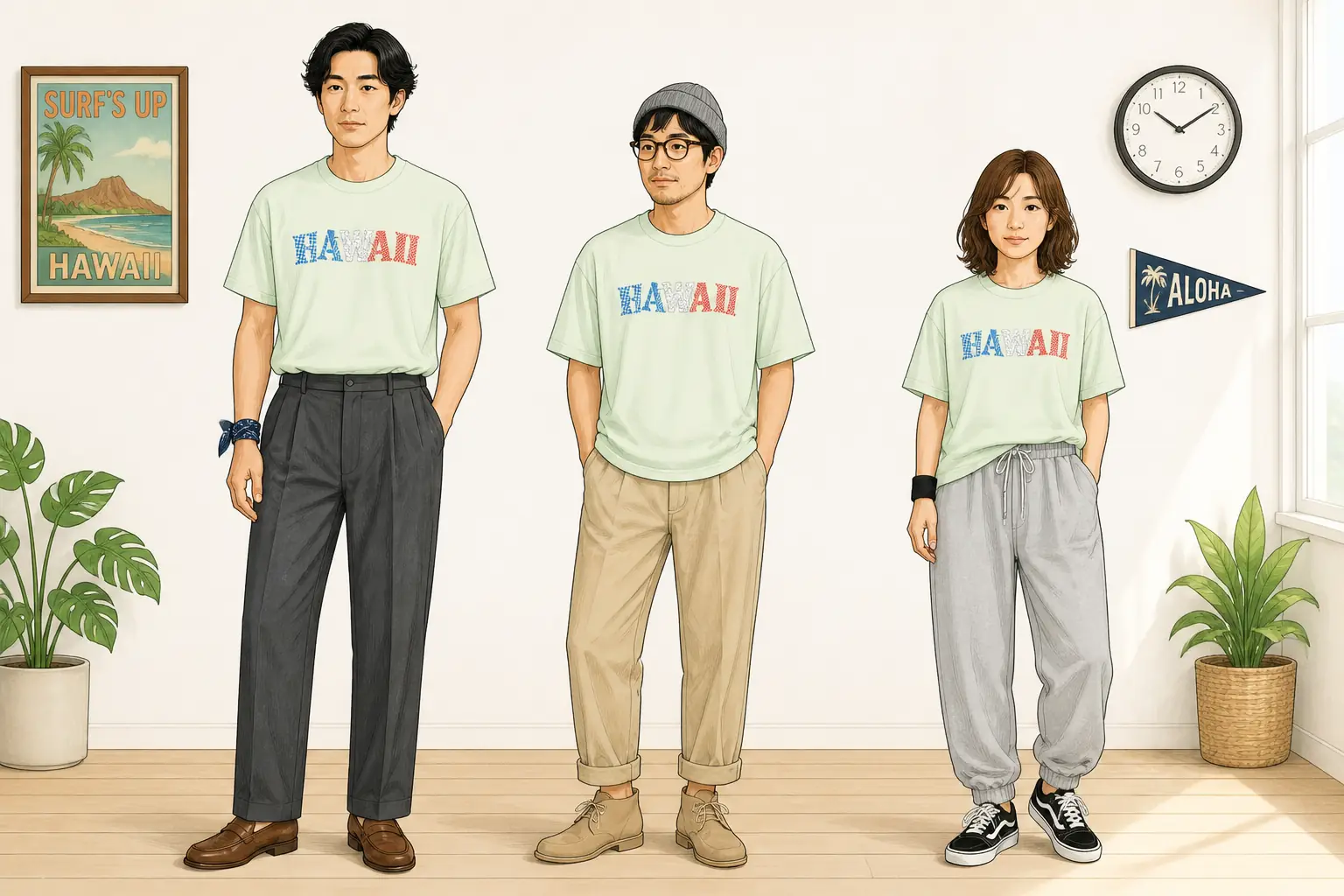 コーデ全体イメージ(タップで各モデル)