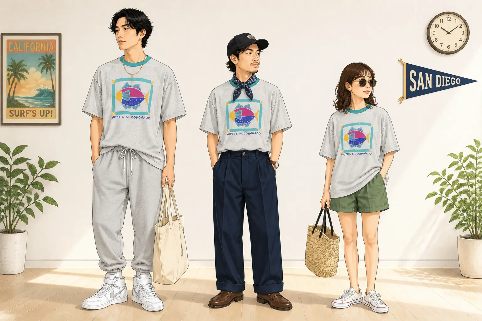 コーデ全体イメージ(タップで各モデル)