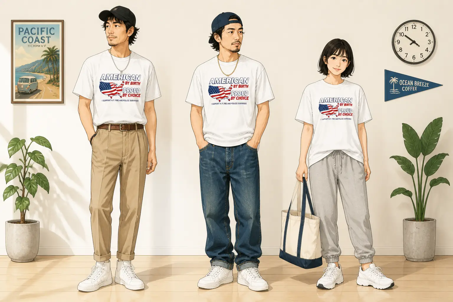 コーデ全体イメージ(タップで各モデル)