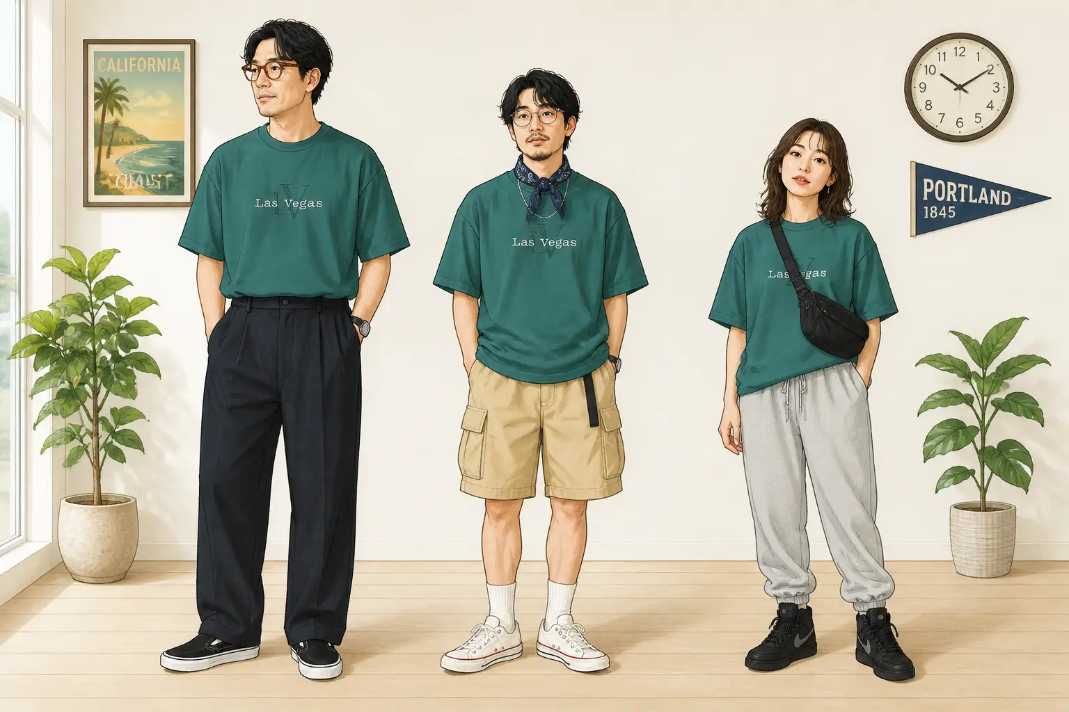 コーデ全体イメージ(タップで各モデル)