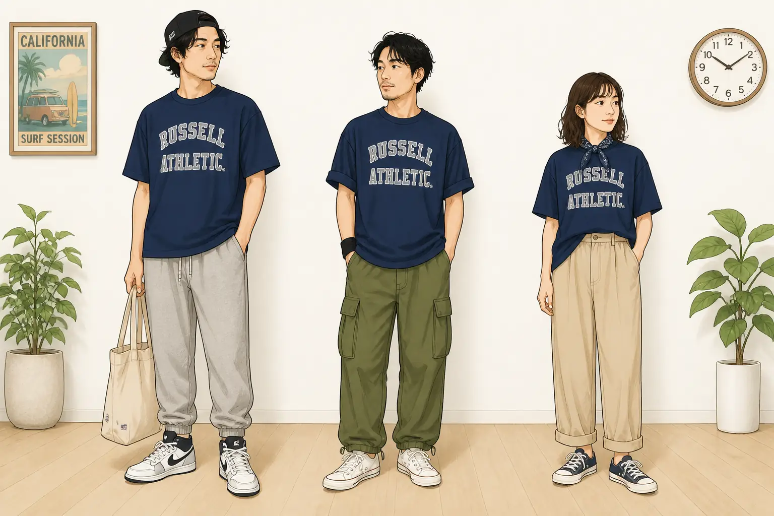 コーデ全体イメージ(タップで各モデル)