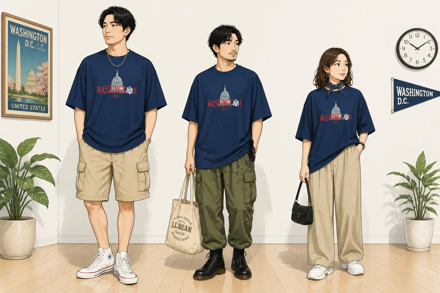 コーデ全体イメージ(タップで各モデル)