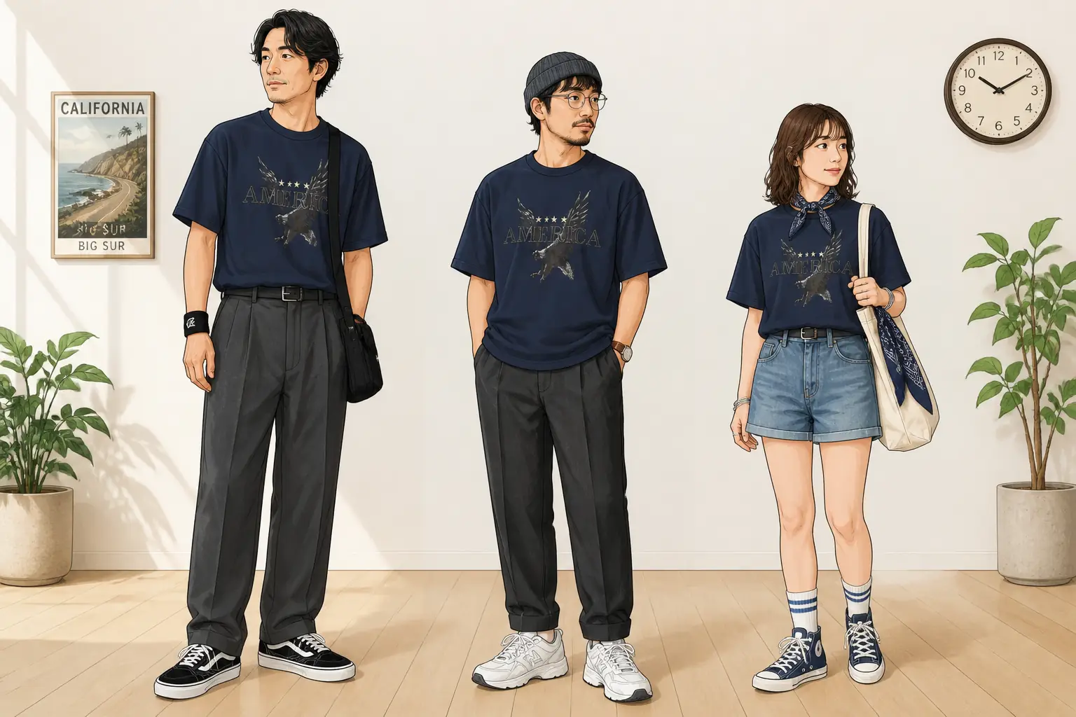 コーデ全体イメージ(タップで各モデル)