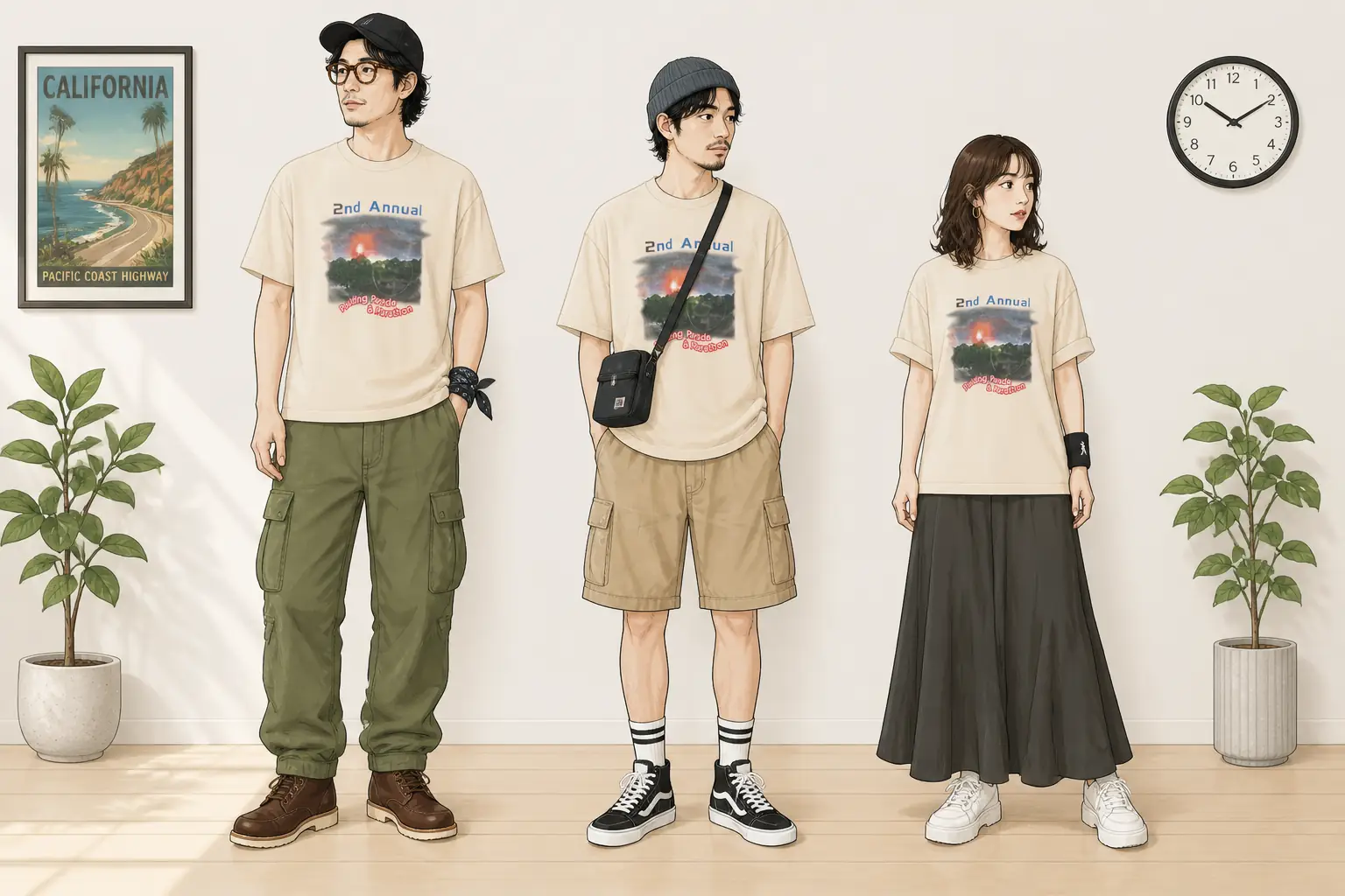 コーデ全体イメージ(タップで各モデル)