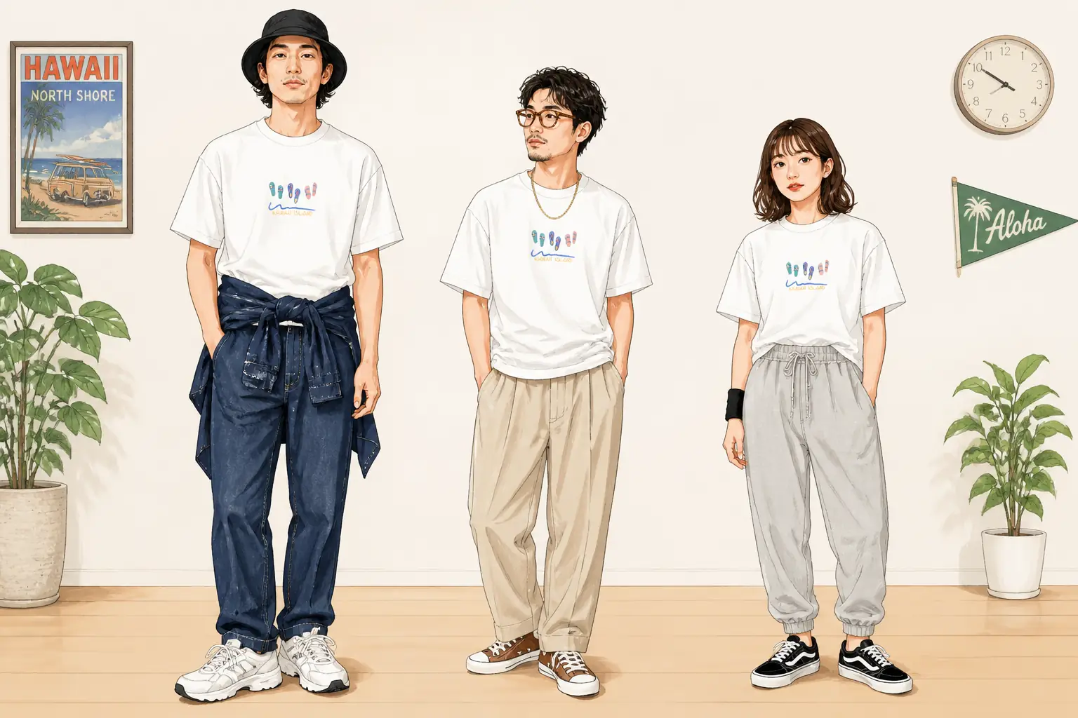コーデ全体イメージ(タップで各モデル)
