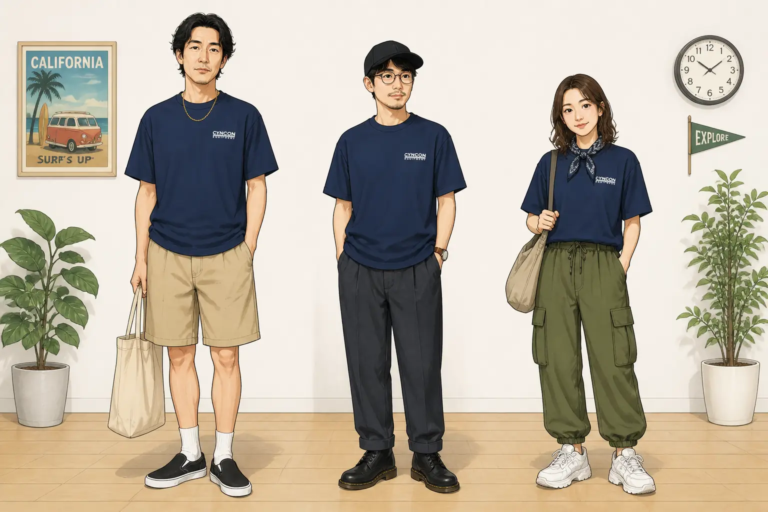 コーデ全体イメージ(タップで各モデル)