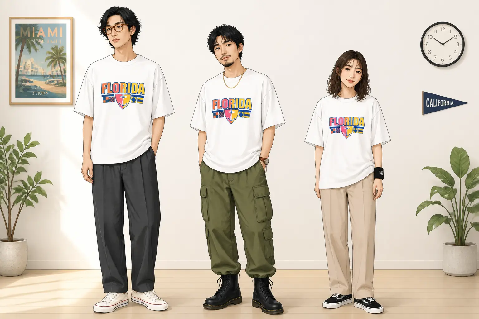 コーデ全体イメージ(タップで各モデル)