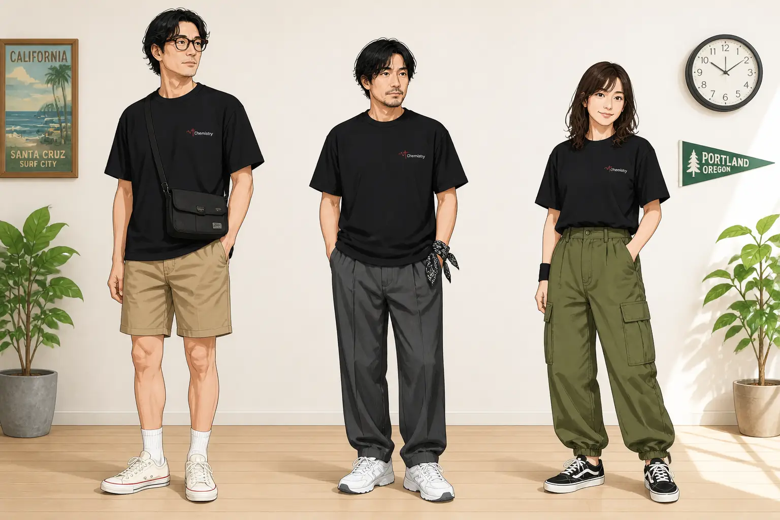 コーデ全体イメージ(タップで各モデル)