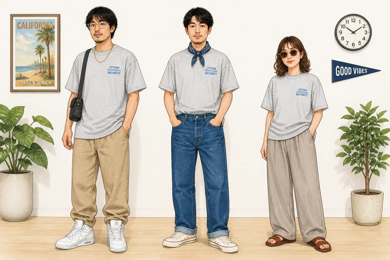 コーデ全体イメージ(タップで各モデル)