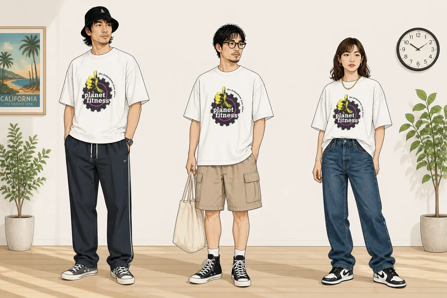 コーデ全体イメージ(タップで各モデル)