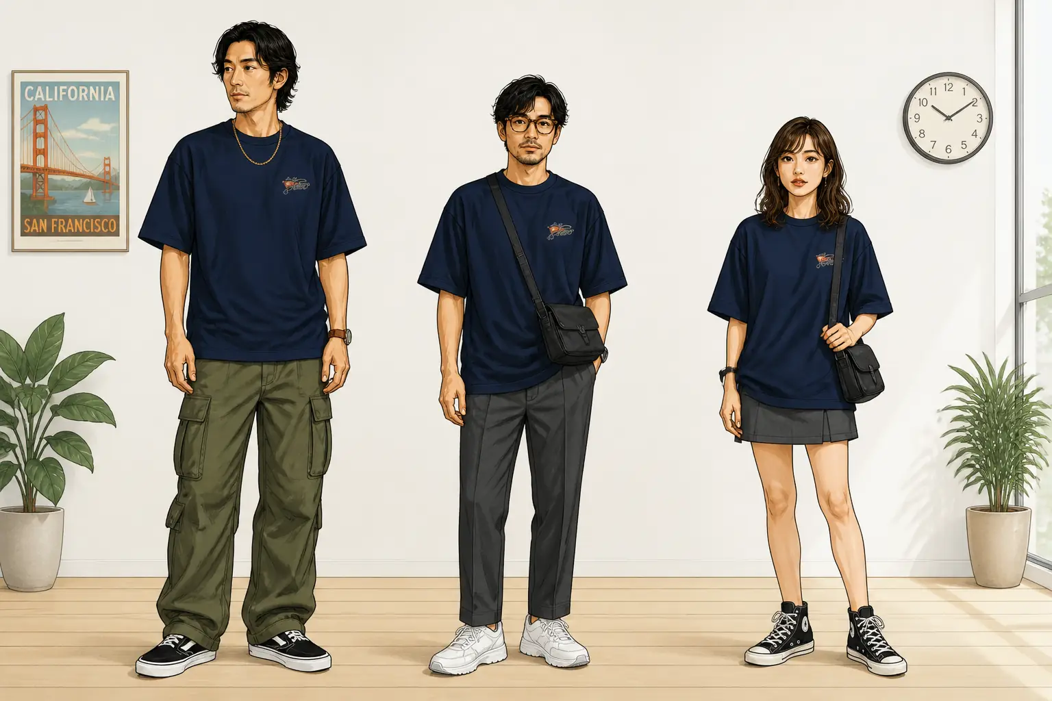 コーデ全体イメージ(タップで各モデル)